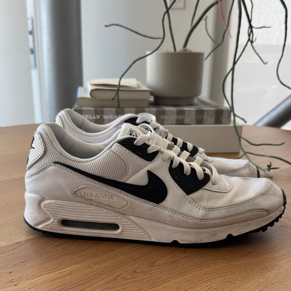 Nike Air Max White and Black Shoes